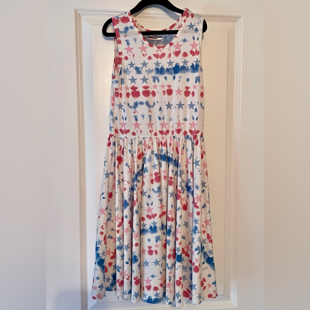 Red white and blue swing dress